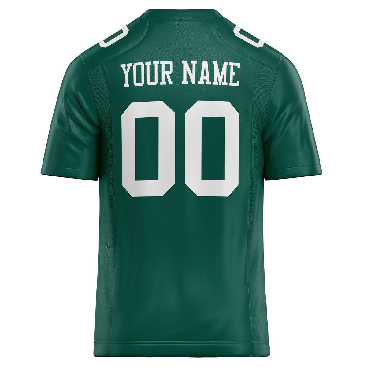 Custom Kelly Green White Solid Colour Football Jersey