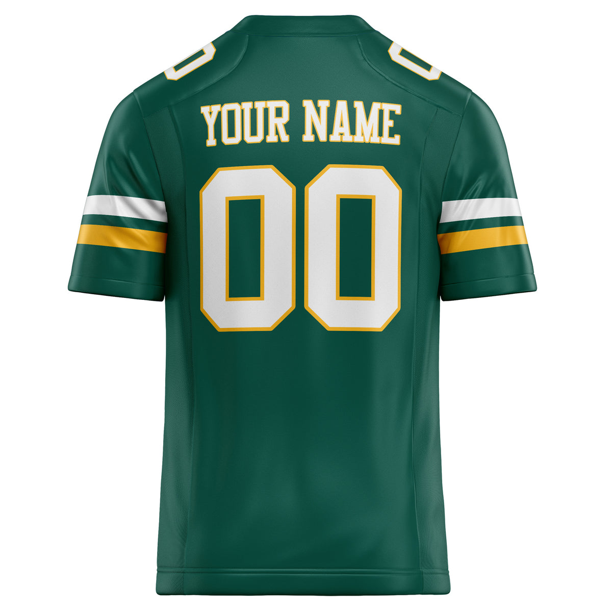 Custom Kelly Green White Solid Colour Football Jersey