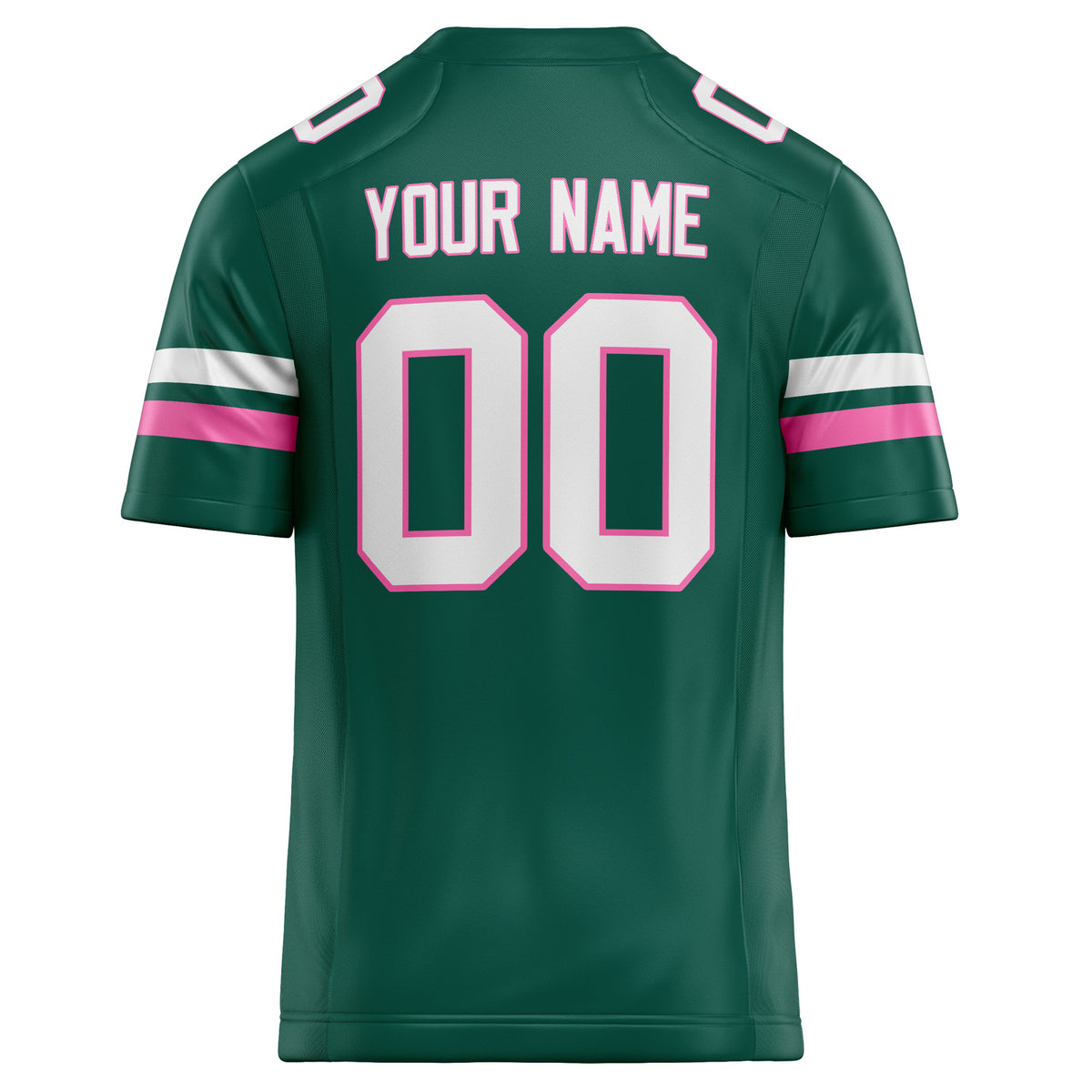 Custom Kelly Green White Solid Colour Football Jersey