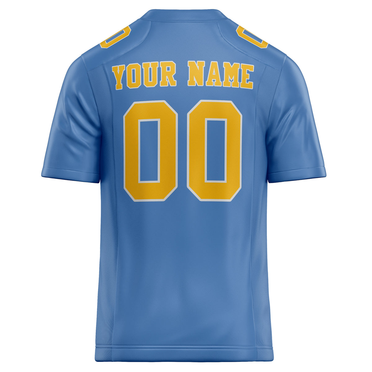 Custom Light Blue gold Solid Colour Football Jersey