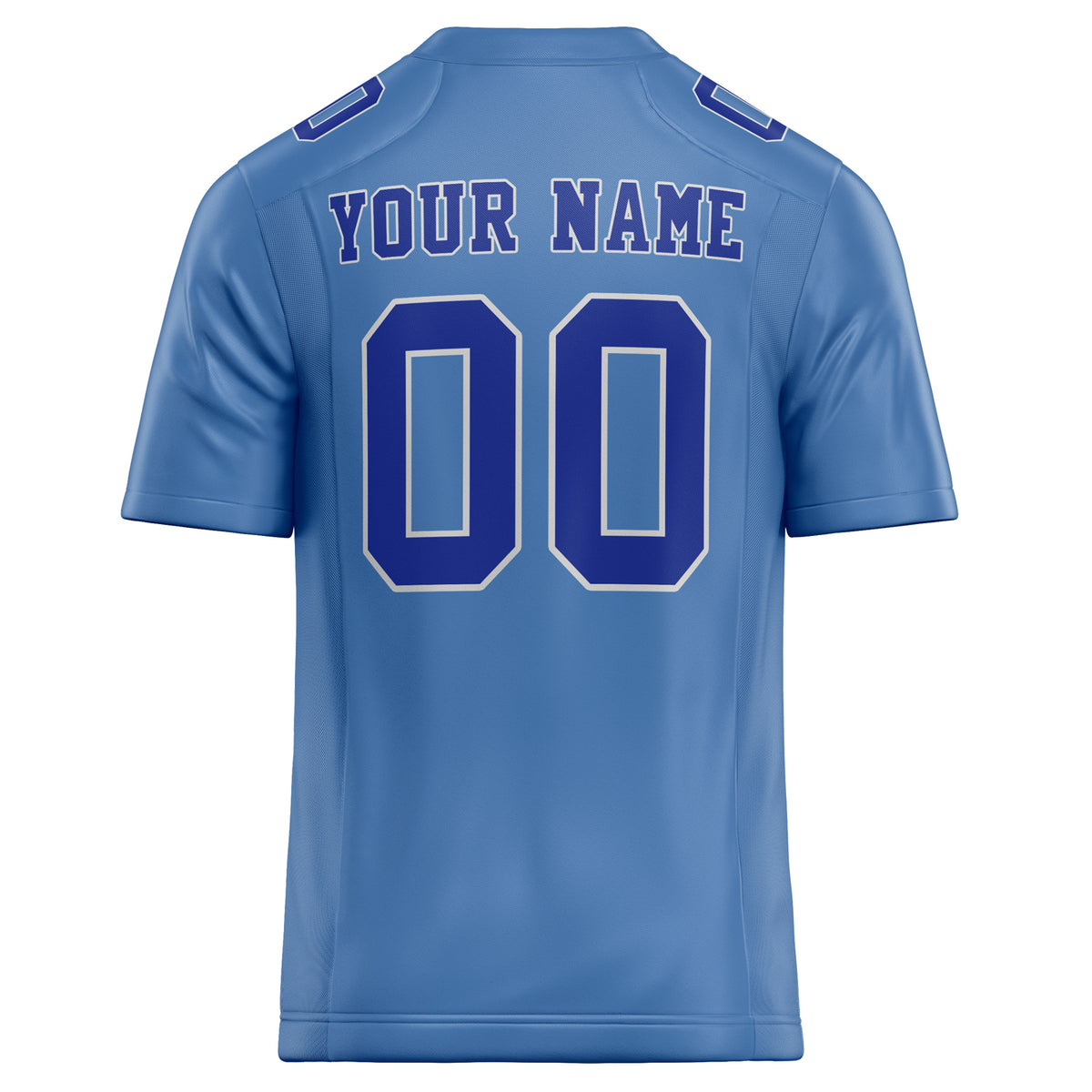 Custom Light Blue royal Solid Colour Football Jersey