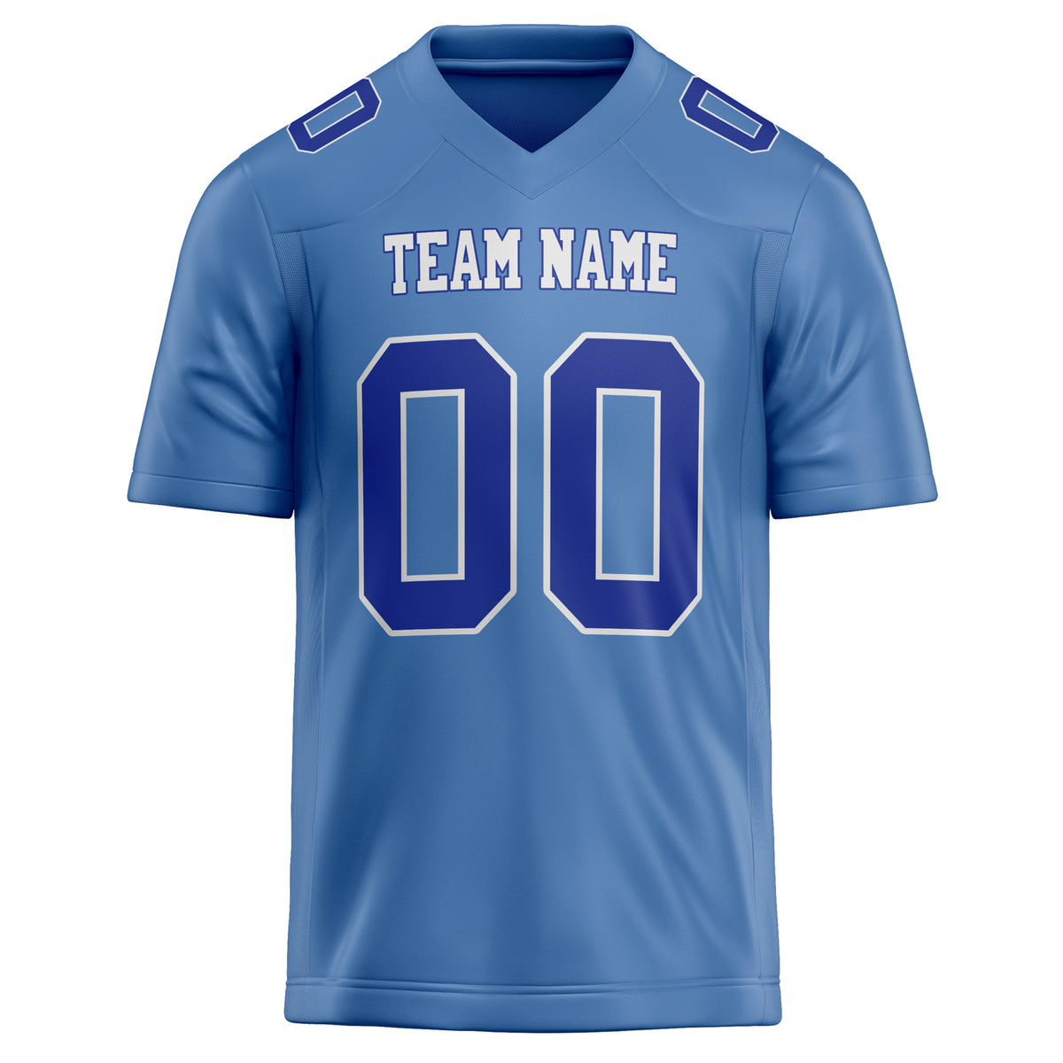 Custom Light Blue royal Solid Colour Football Jersey