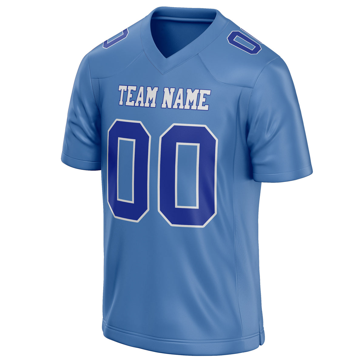 Custom Light Blue royal Solid Colour Football Jersey