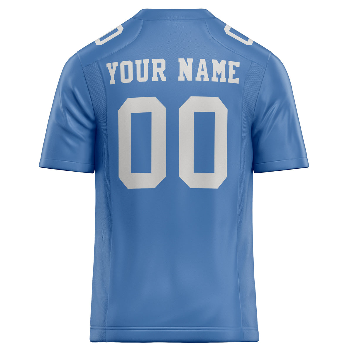 Custom Light Blue White Solid Colour Football Jersey