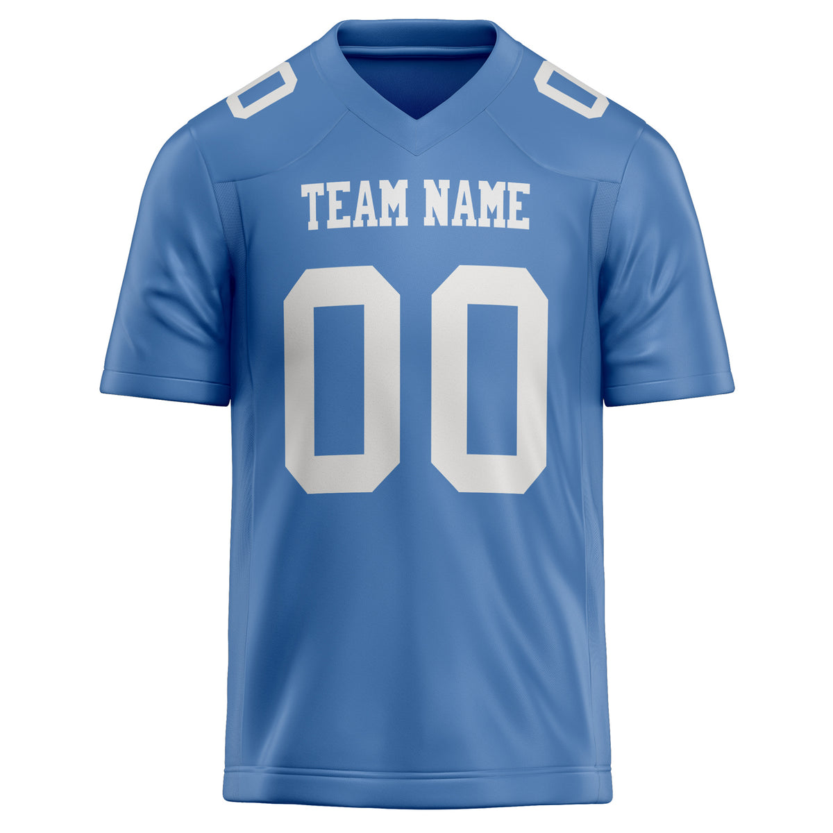 Custom Light Blue White Solid Colour Football Jersey