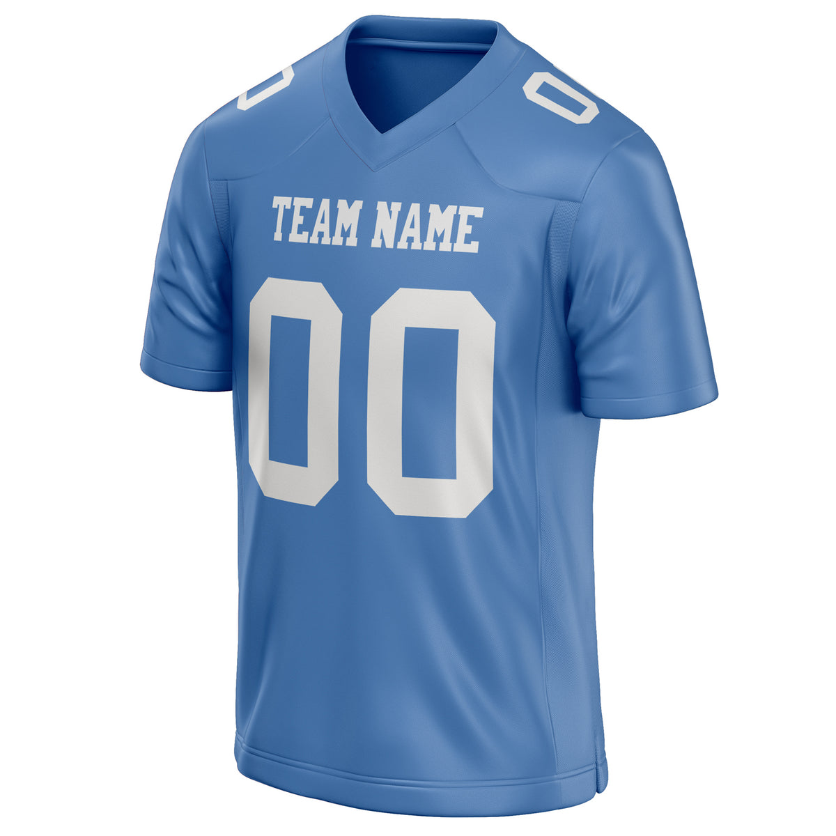 Custom Light Blue White Solid Colour Football Jersey