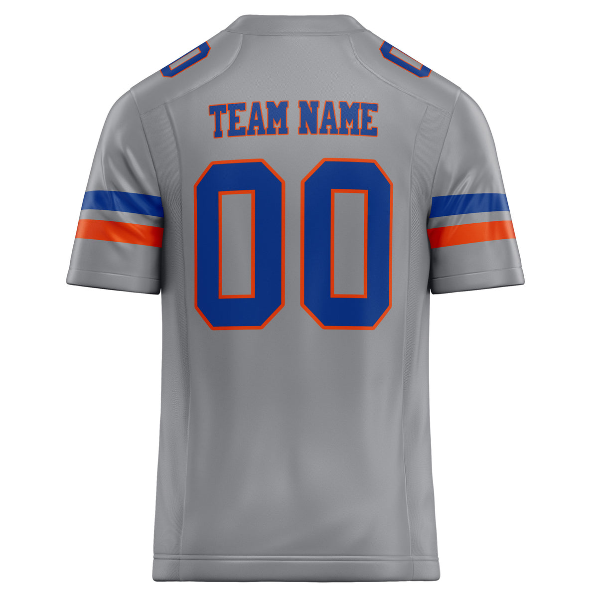 Custom Light Gray royal Solid Colour Football Jersey