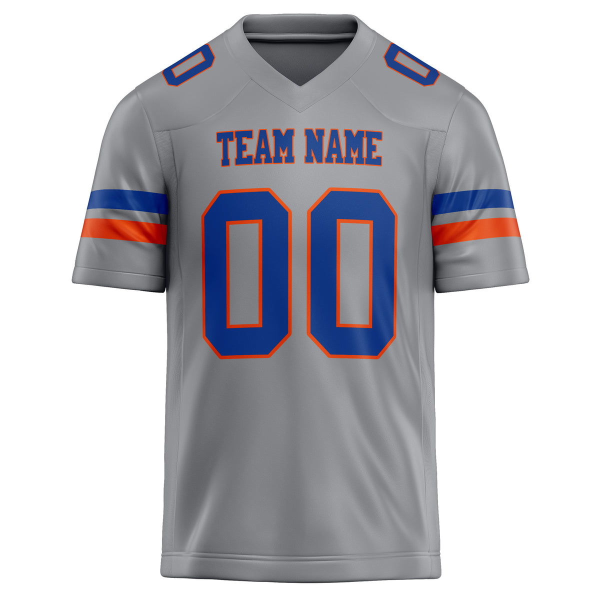 Custom Light Gray royal Solid Colour Football Jersey