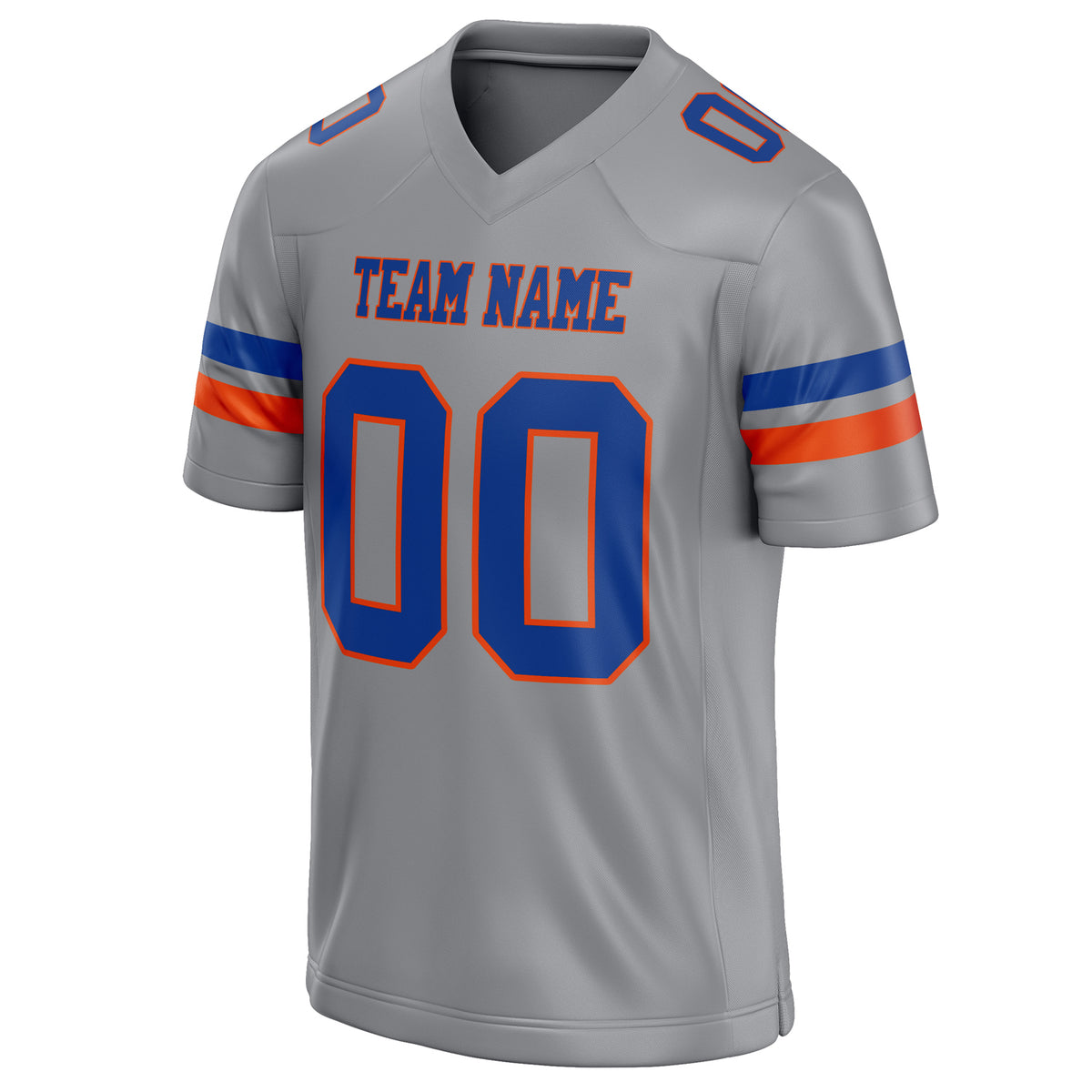 Custom Light Gray royal Solid Colour Football Jersey