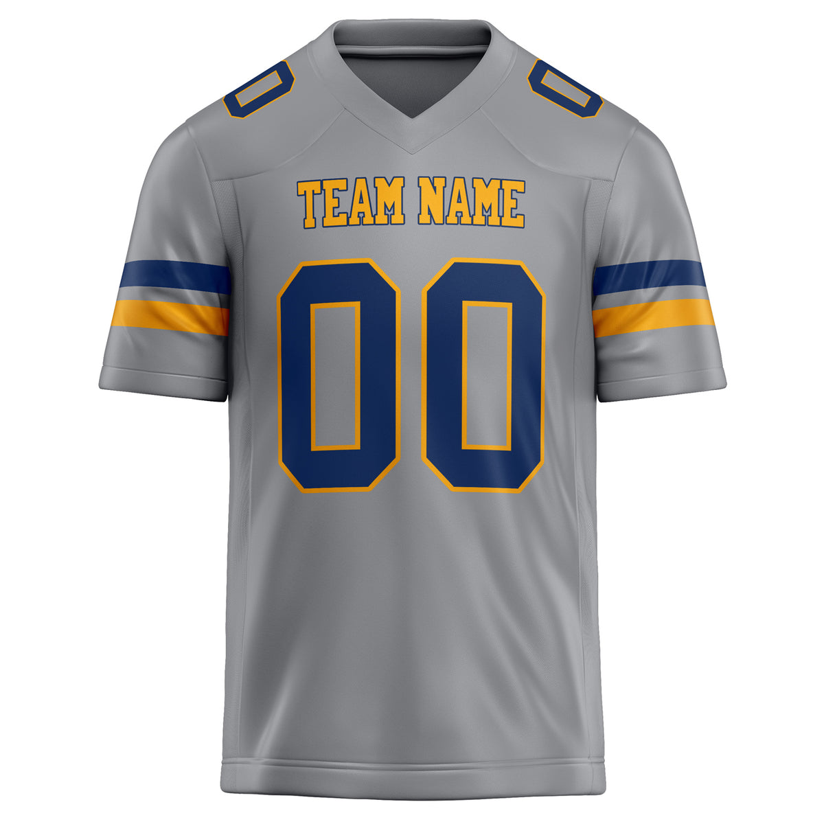 Custom Light Gray navy Solid Colour Football Jersey