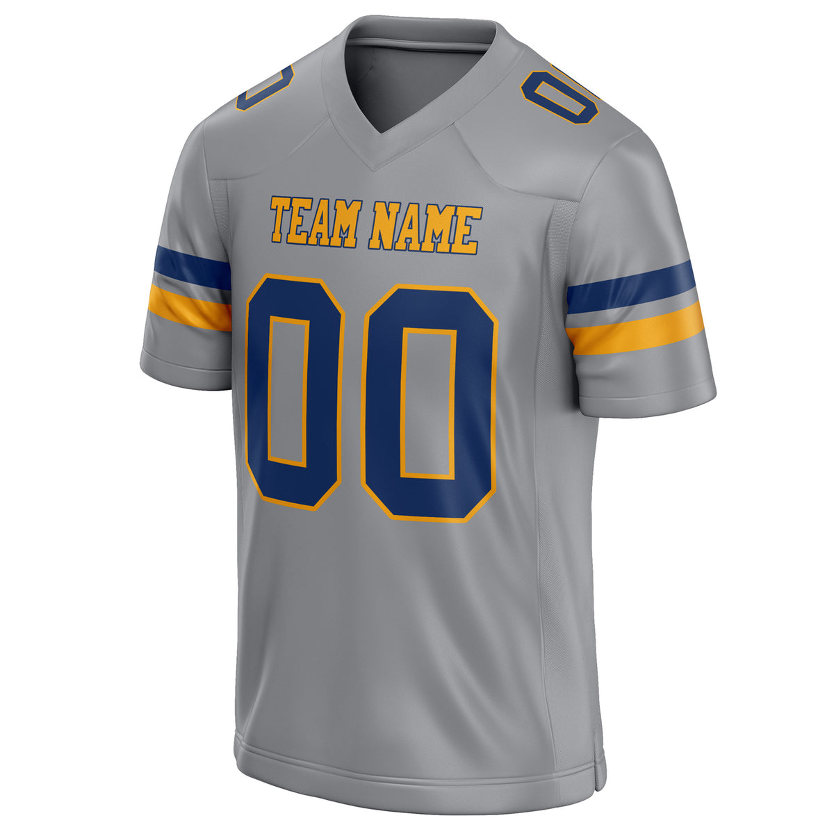 Custom Light Gray navy Solid Colour Football Jersey