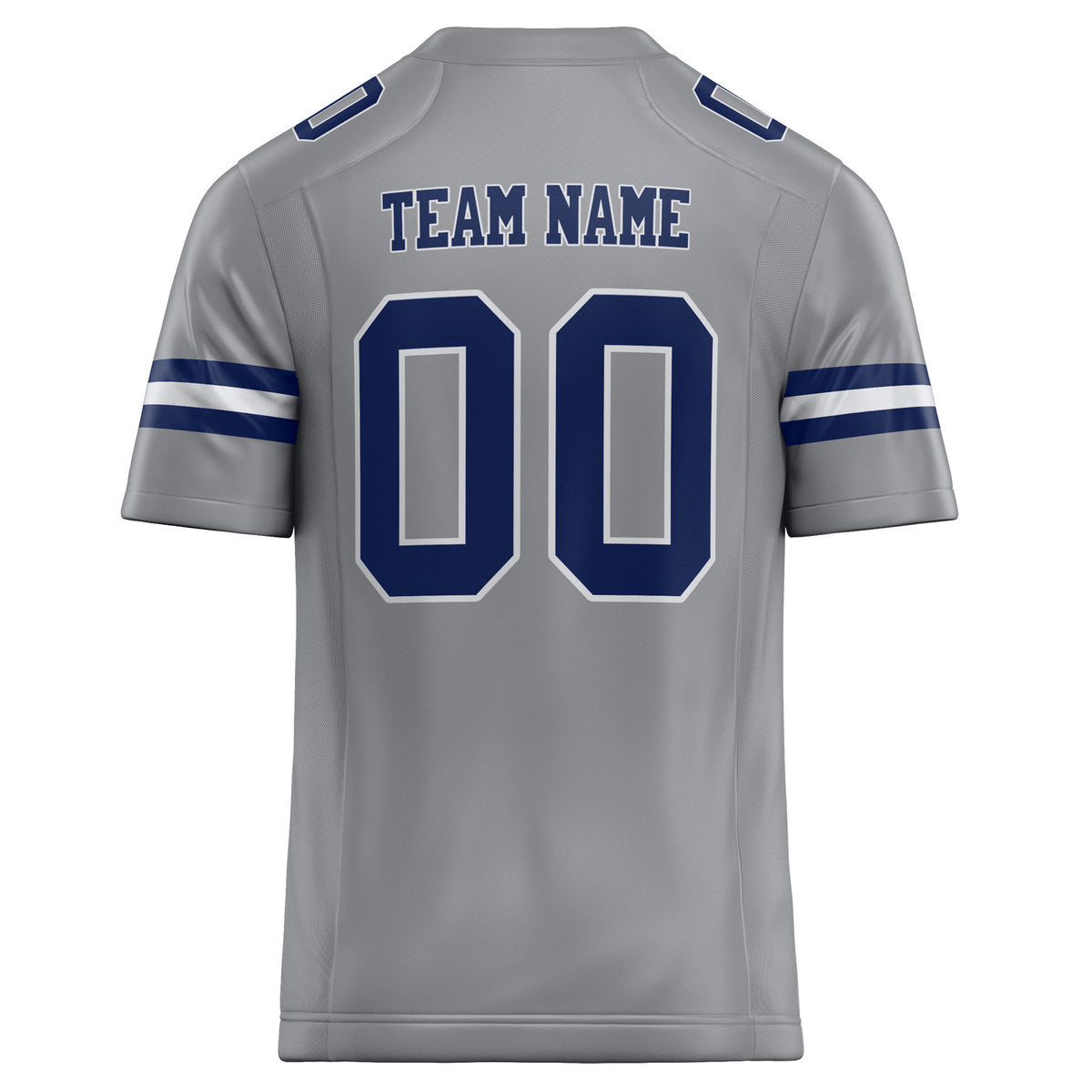 Custom Light Gray navy Solid Colour Football Jersey