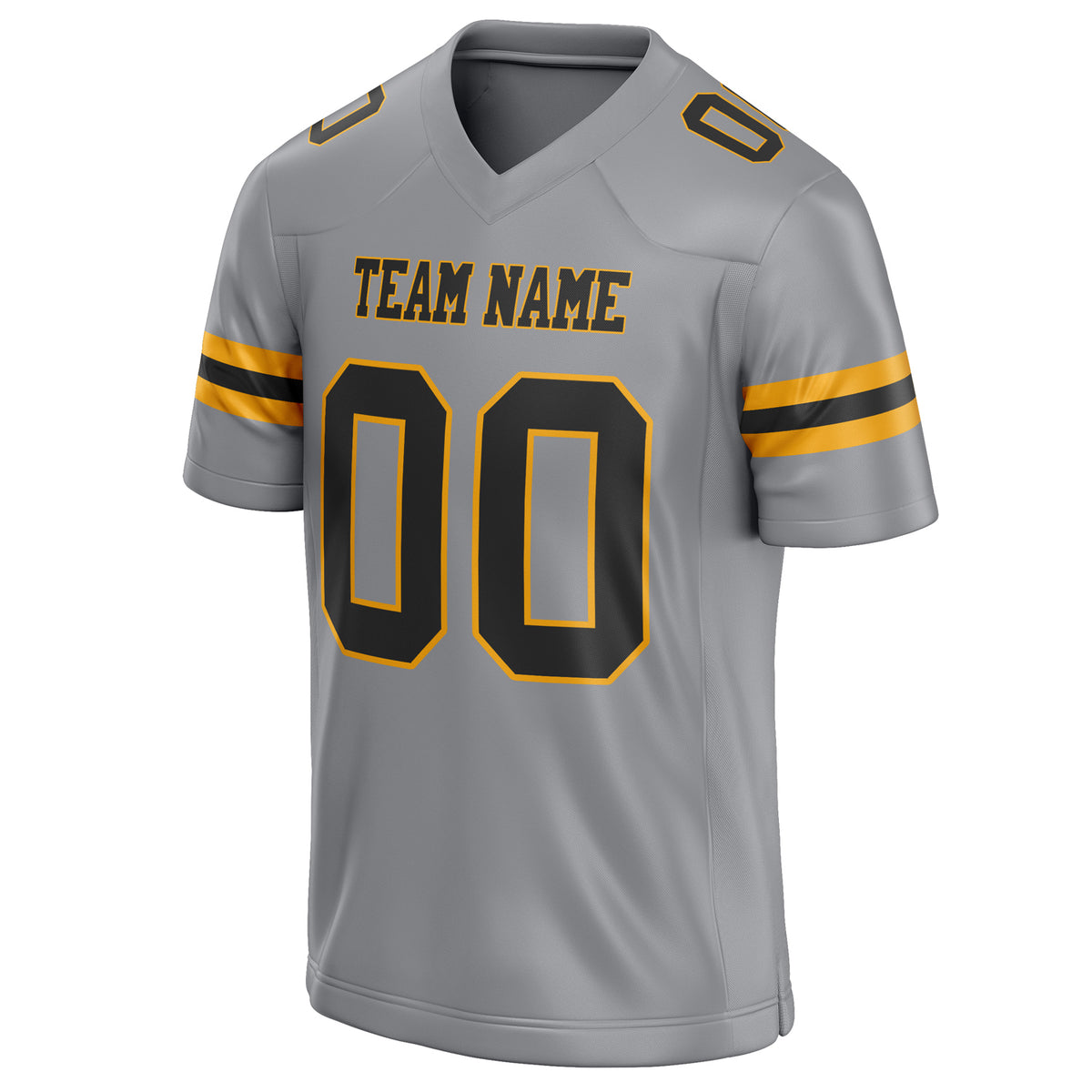 Custom Light Gray Black Solid Colour Football Jersey