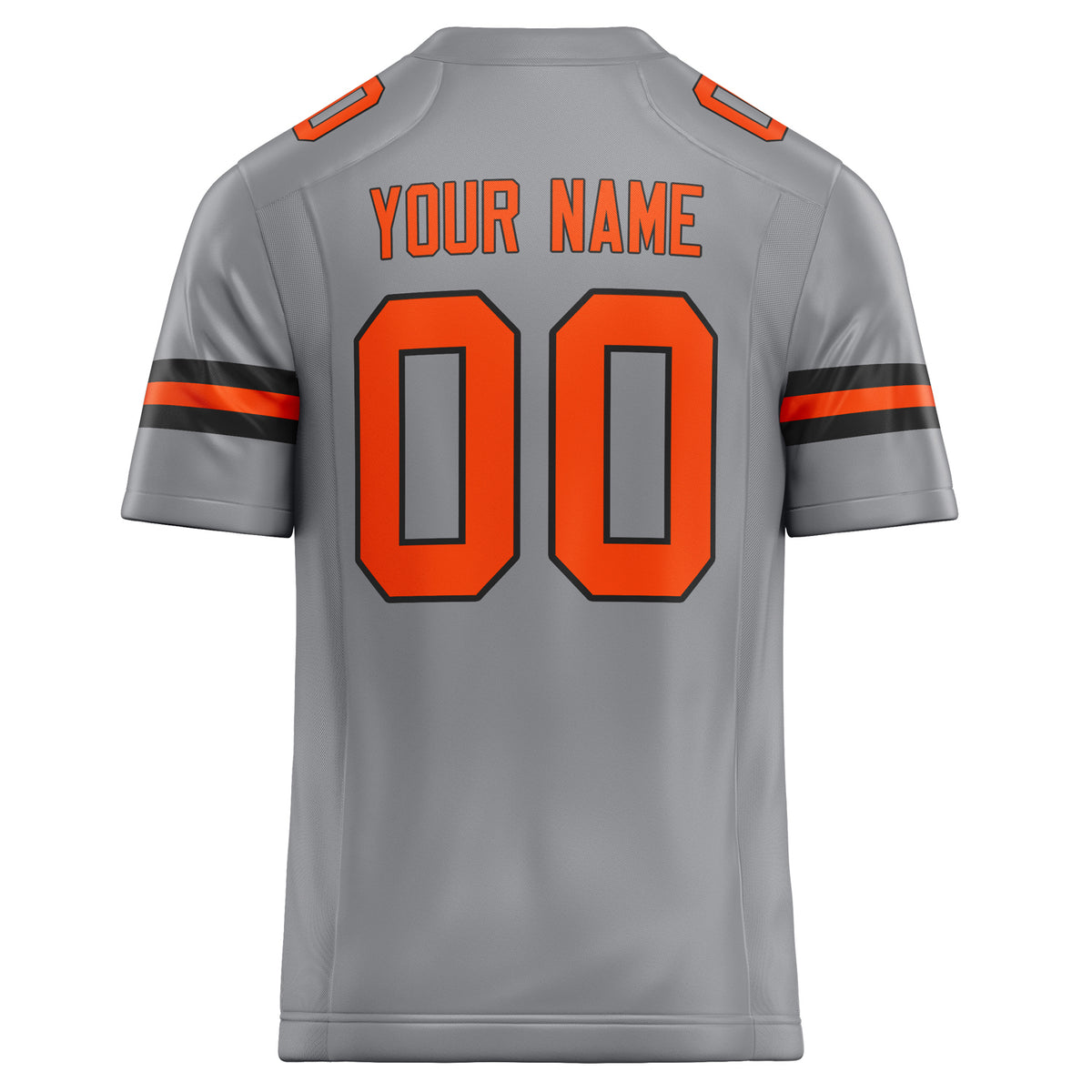 Custom Light Gray orange Solid Colour Football Jersey