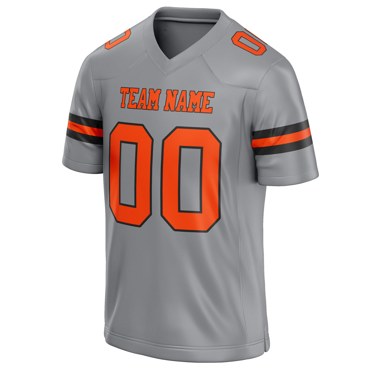 Custom Light Gray orange Solid Colour Football Jersey