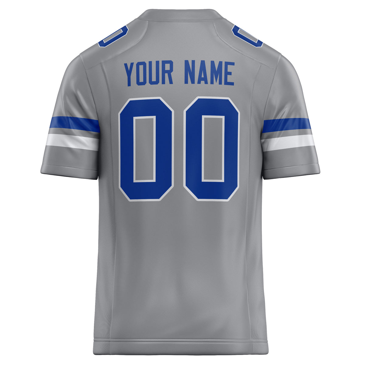 Custom Light Gray royal Solid Colour Football Jersey