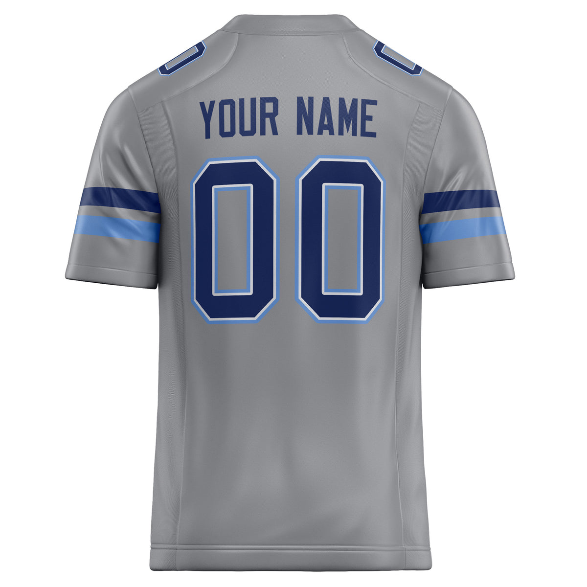 Custom Light Gray navy Solid Colour Football Jersey