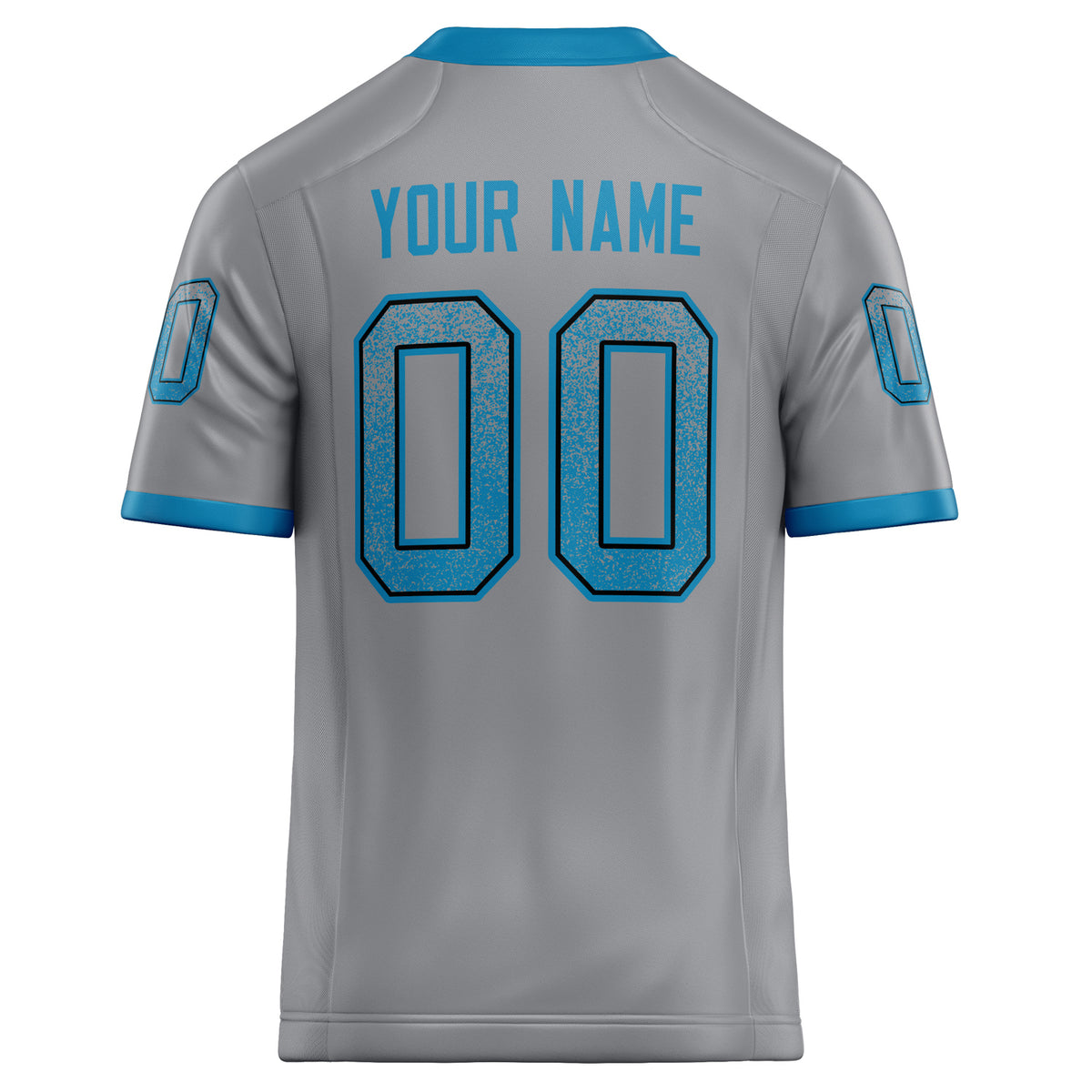 Custom Light Gray blue Solid Colour Football Jersey