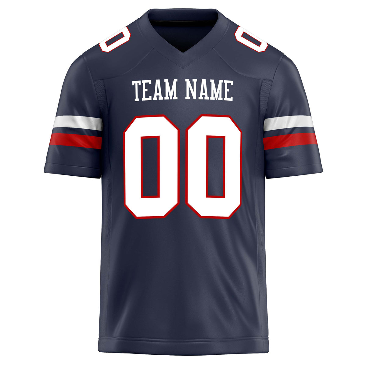 Custom Navy White Solid Colour Football Jersey