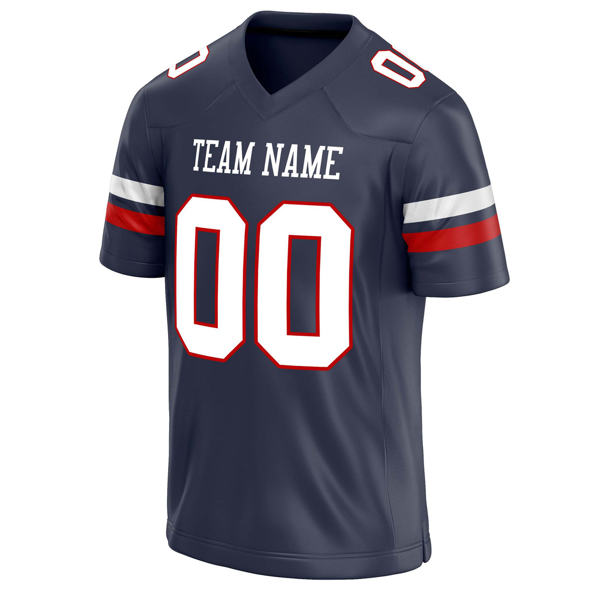 Custom Navy White Solid Colour Football Jersey