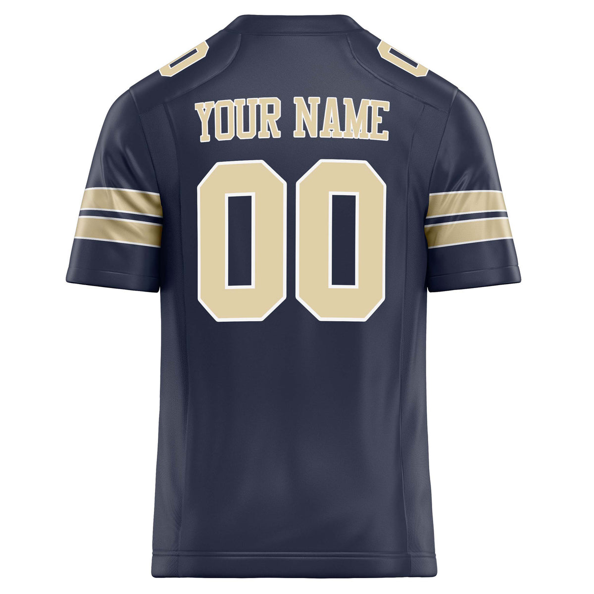 Custom Navy cream Solid Colour Football Jersey