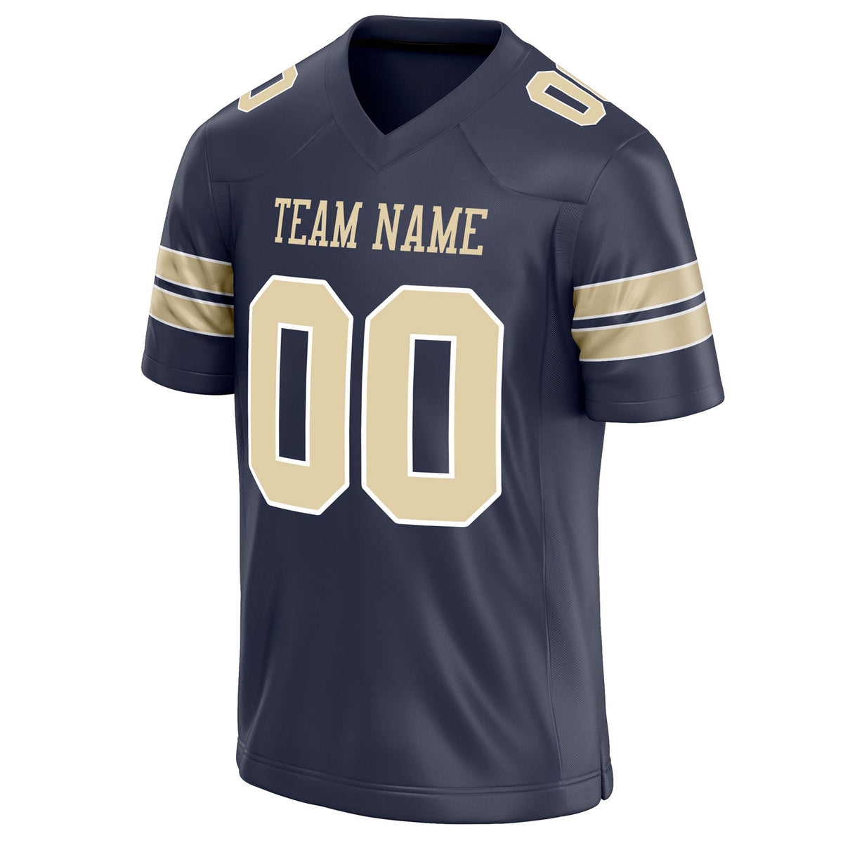 Custom Navy cream Solid Colour Football Jersey