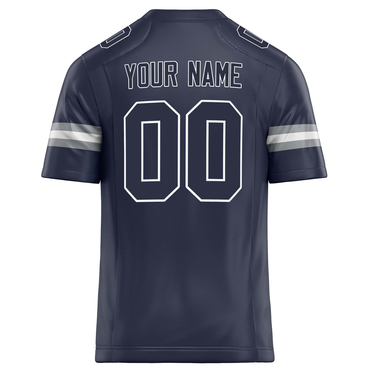 Custom Navy White Solid Colour Football Jersey