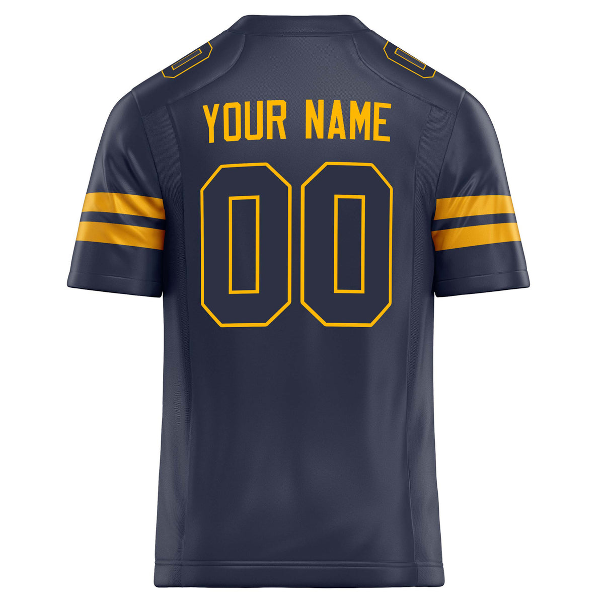 Custom Navy gold Solid Colour Football Jersey