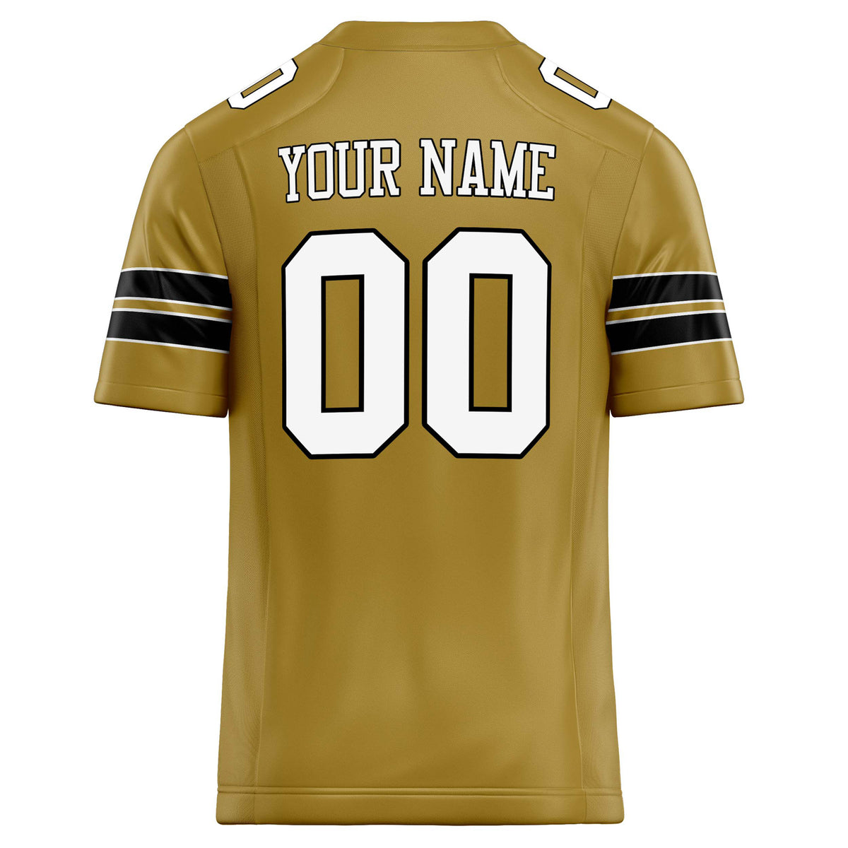 Custom Old Gold White Solid Colour Football Jersey