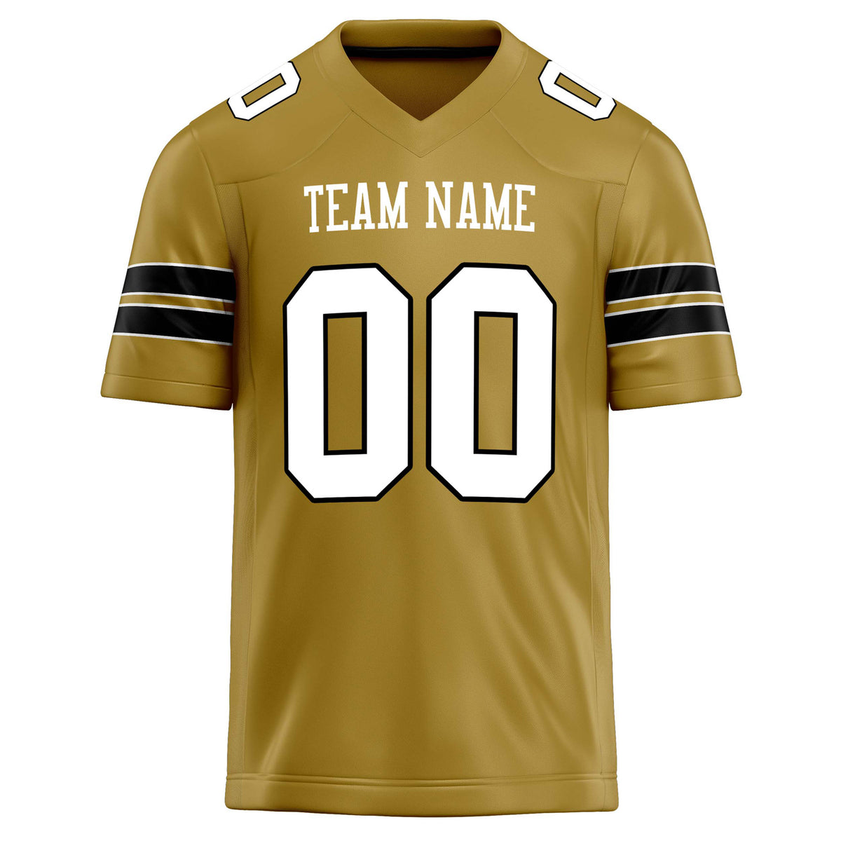 Custom Old Gold White Solid Colour Football Jersey