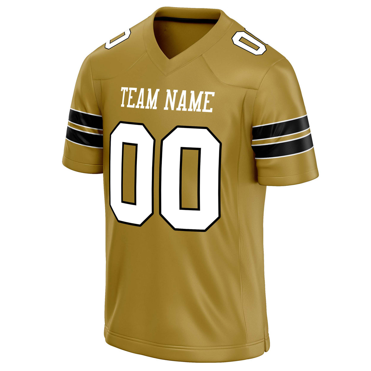 Custom Old Gold White Solid Colour Football Jersey