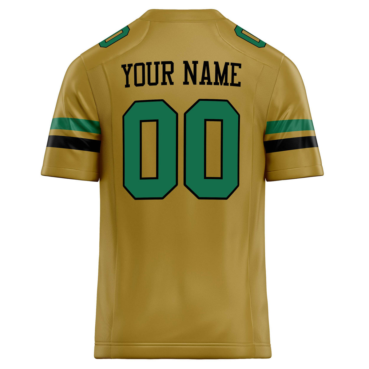 Custom Old Gold green Solid Colour Football Jersey