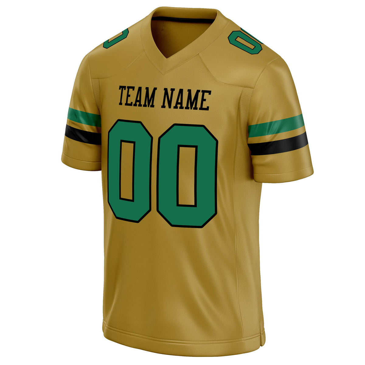 Custom Old Gold green Solid Colour Football Jersey