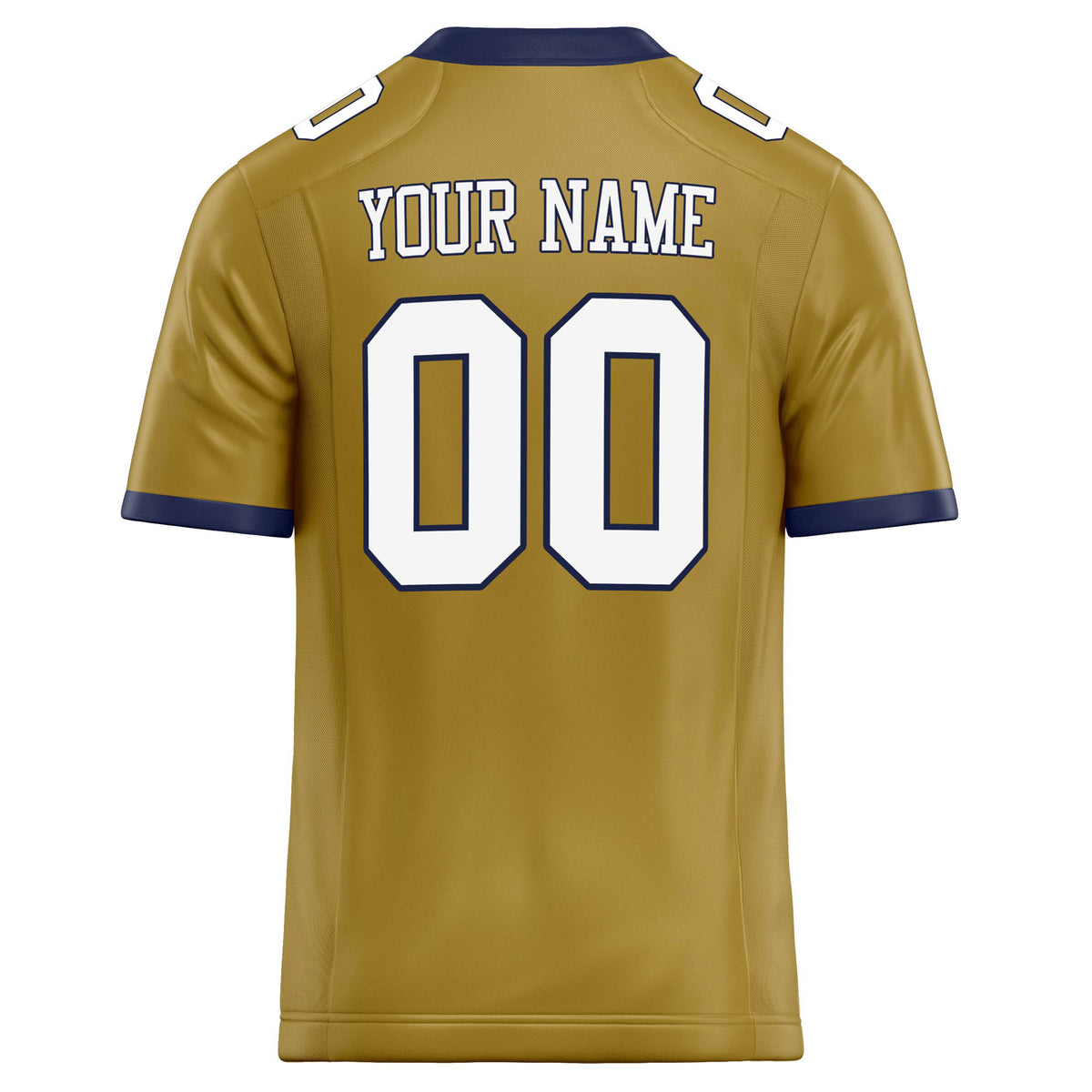 Custom Old Gold White Solid Colour Football Jersey