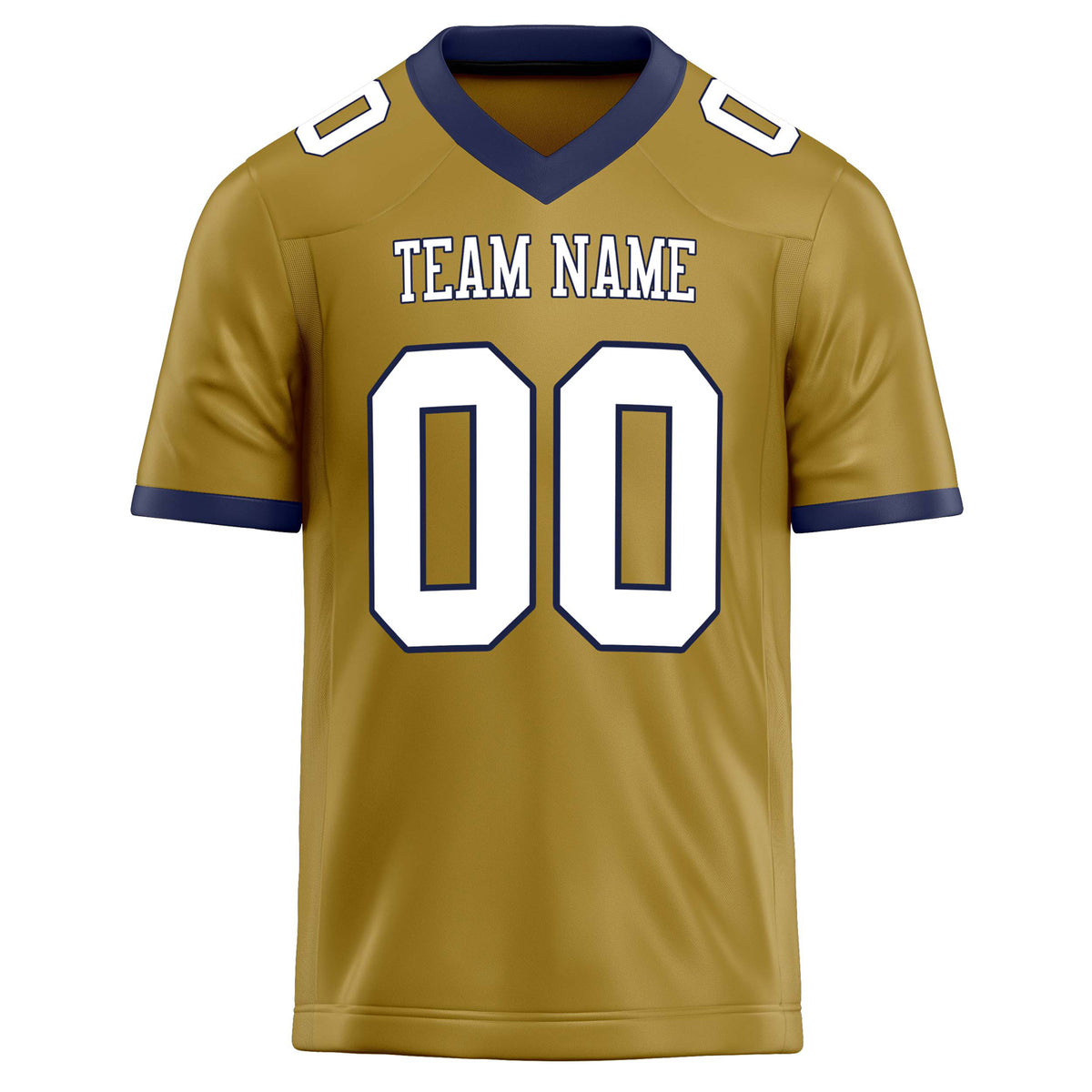 Custom Old Gold White Solid Colour Football Jersey