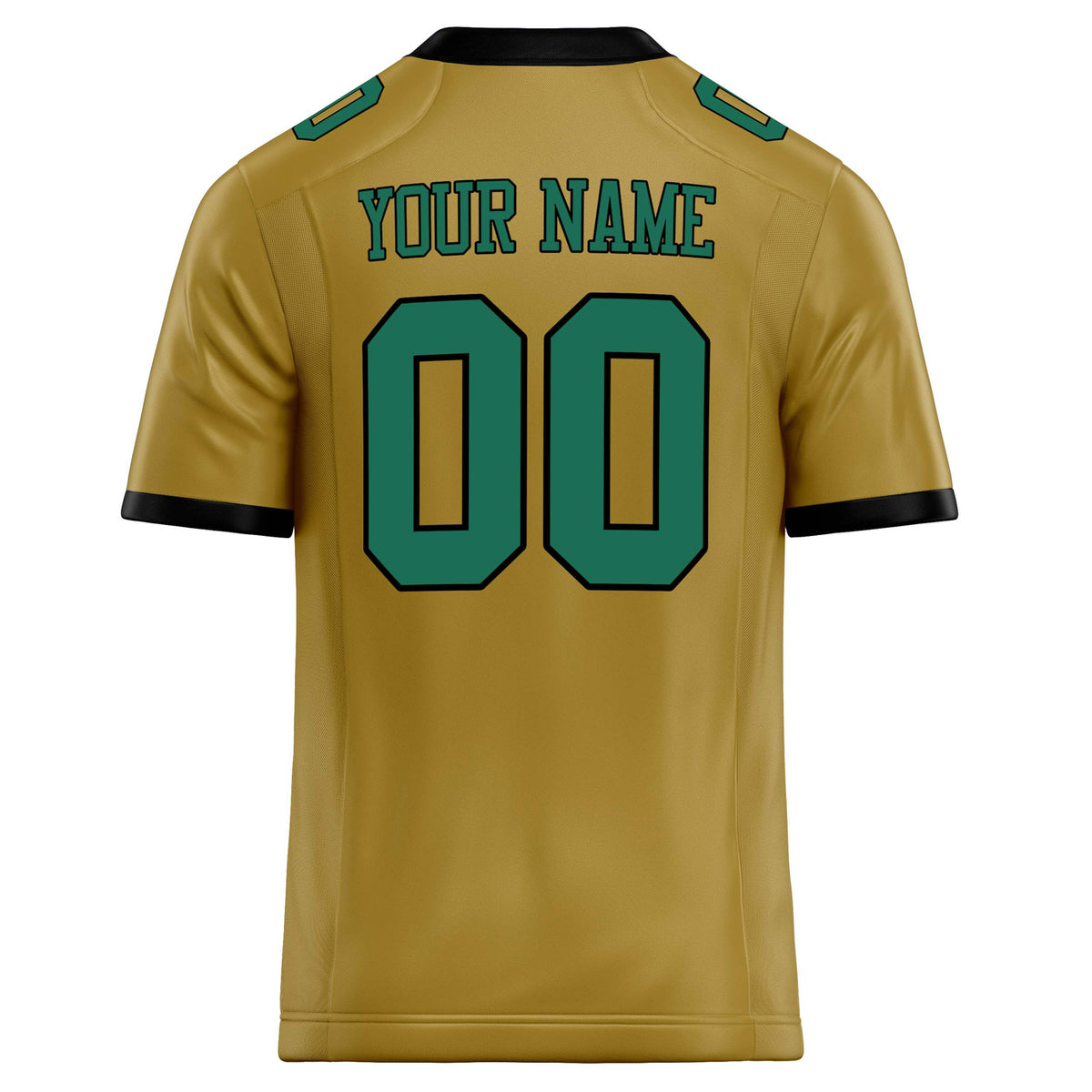 Custom Old Gold green Solid Colour Football Jersey