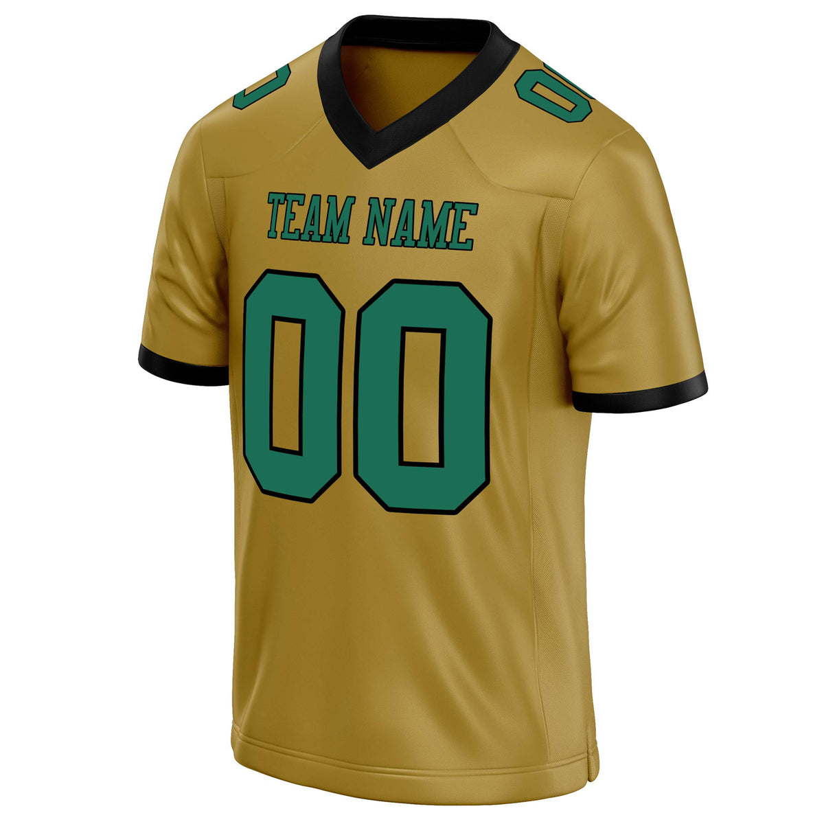 Custom Old Gold green Solid Colour Football Jersey