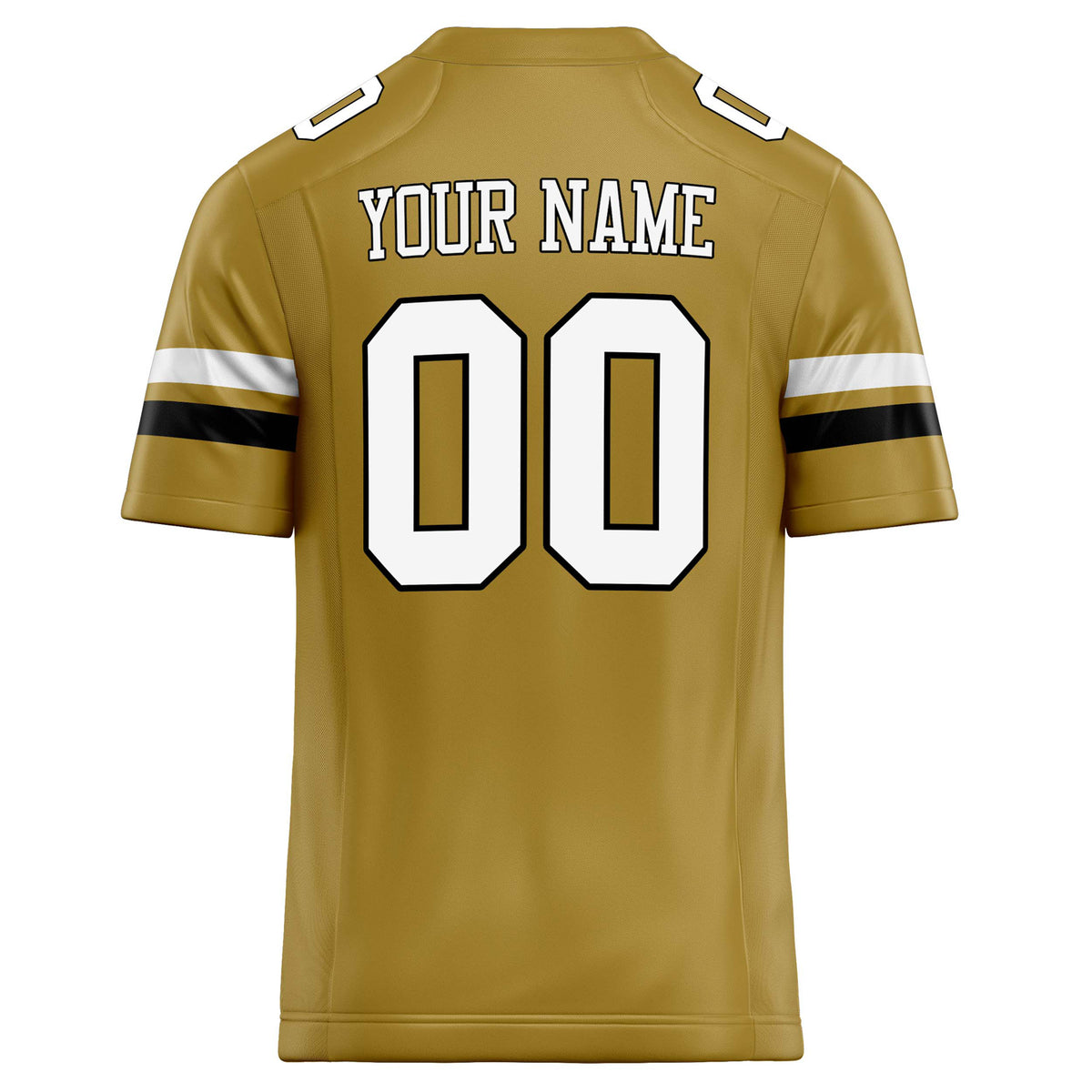 Custom Old Gold White Solid Colour Football Jersey