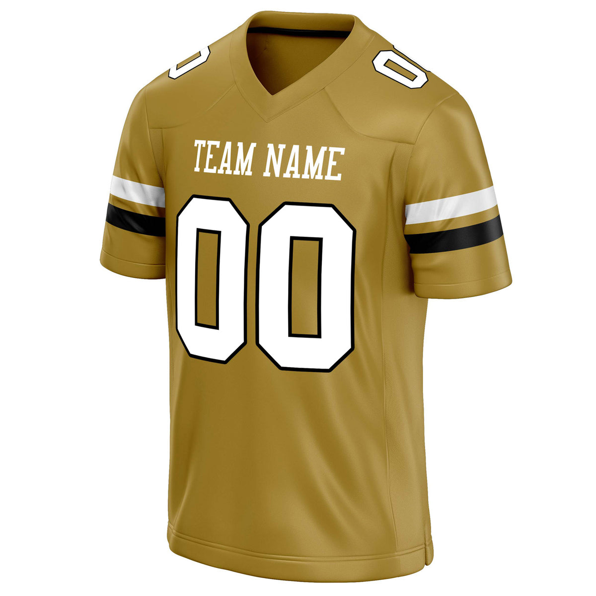 Custom Old Gold White Solid Colour Football Jersey