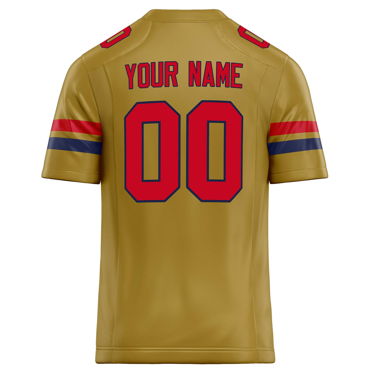 Custom Old Gold red Solid Colour Football Jersey