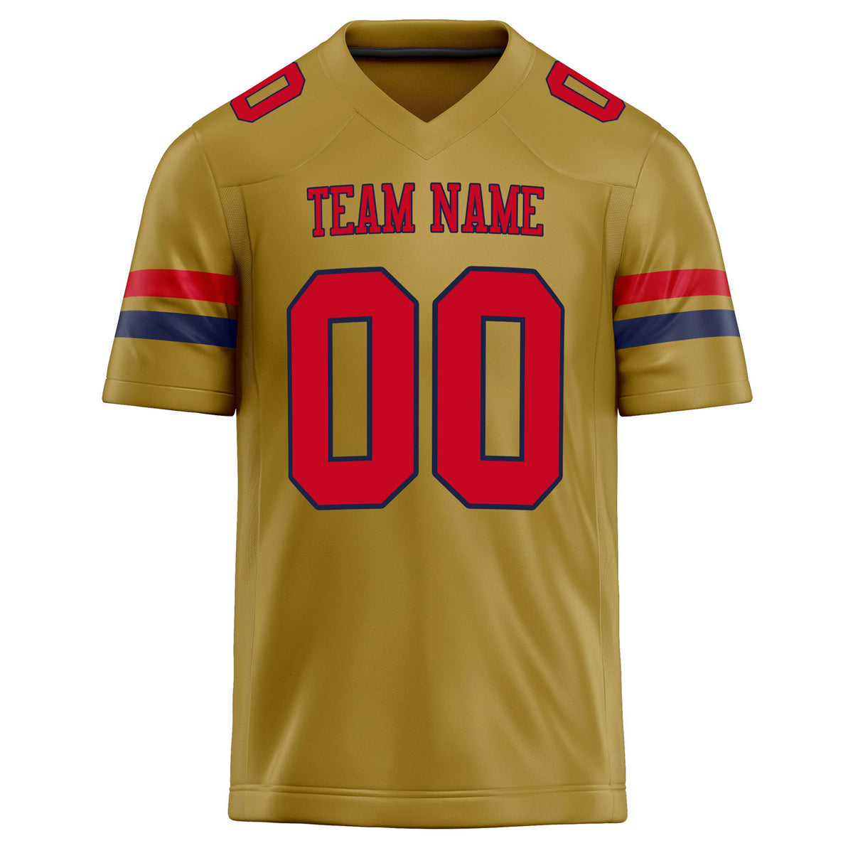 Custom Old Gold red Solid Colour Football Jersey