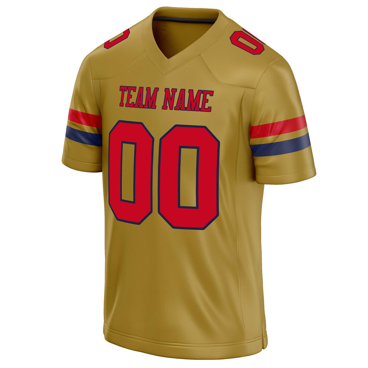 Custom Old Gold red Solid Colour Football Jersey