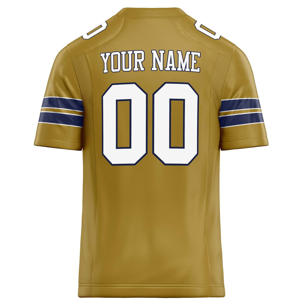 Custom Old Gold White Solid Colour Football Jersey