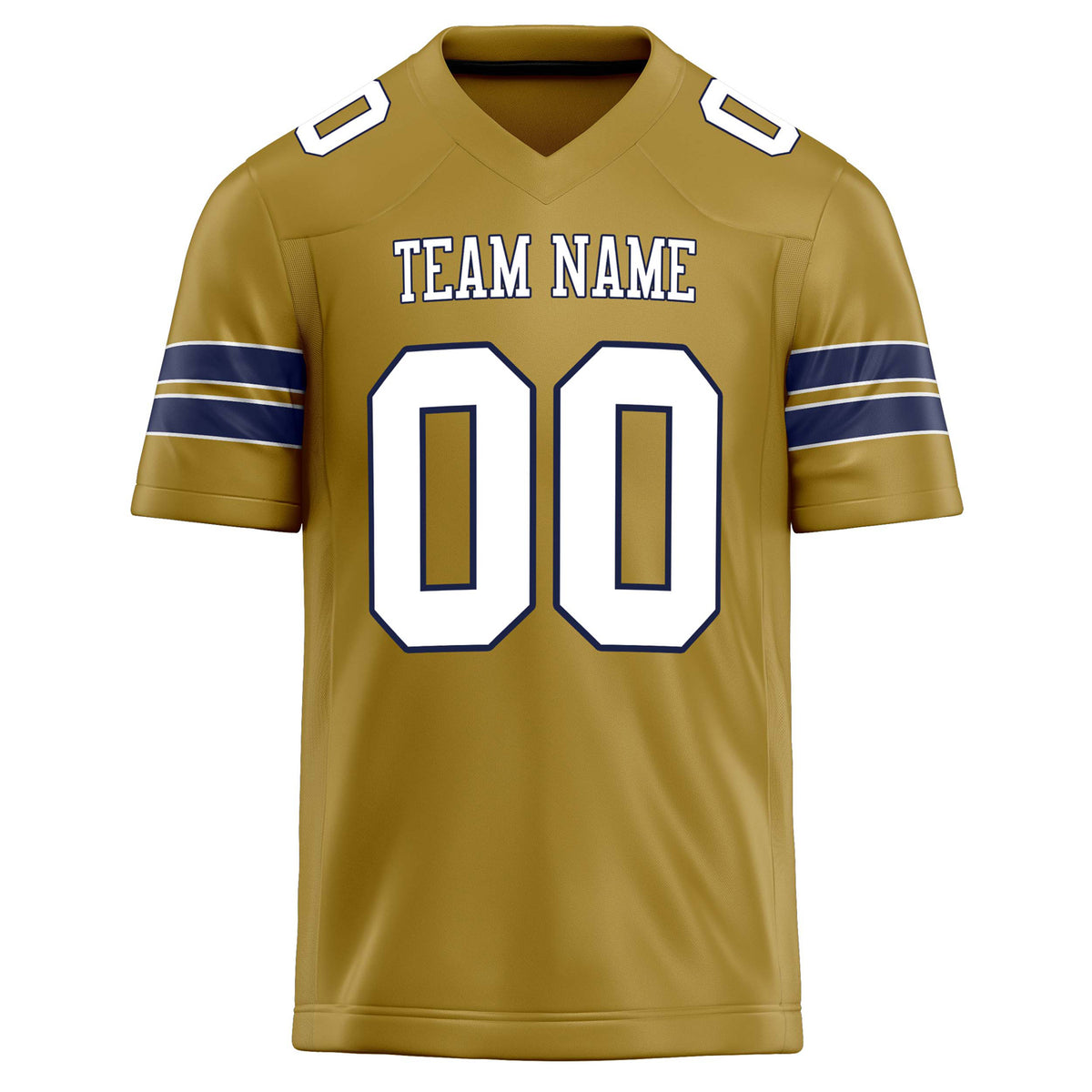 Custom Old Gold White Solid Colour Football Jersey