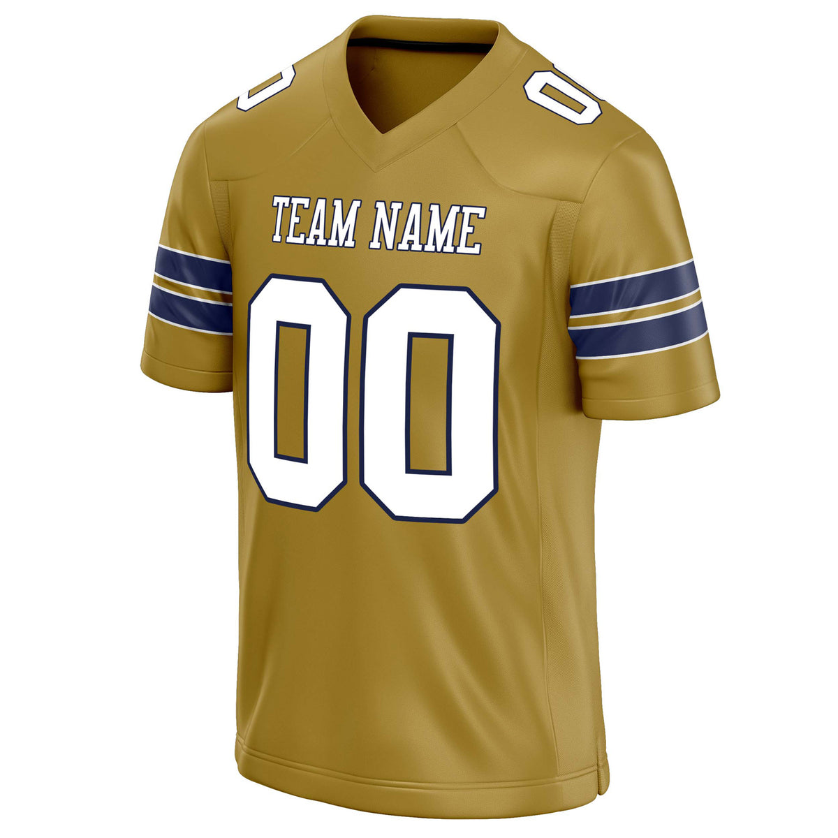 Custom Old Gold White Solid Colour Football Jersey