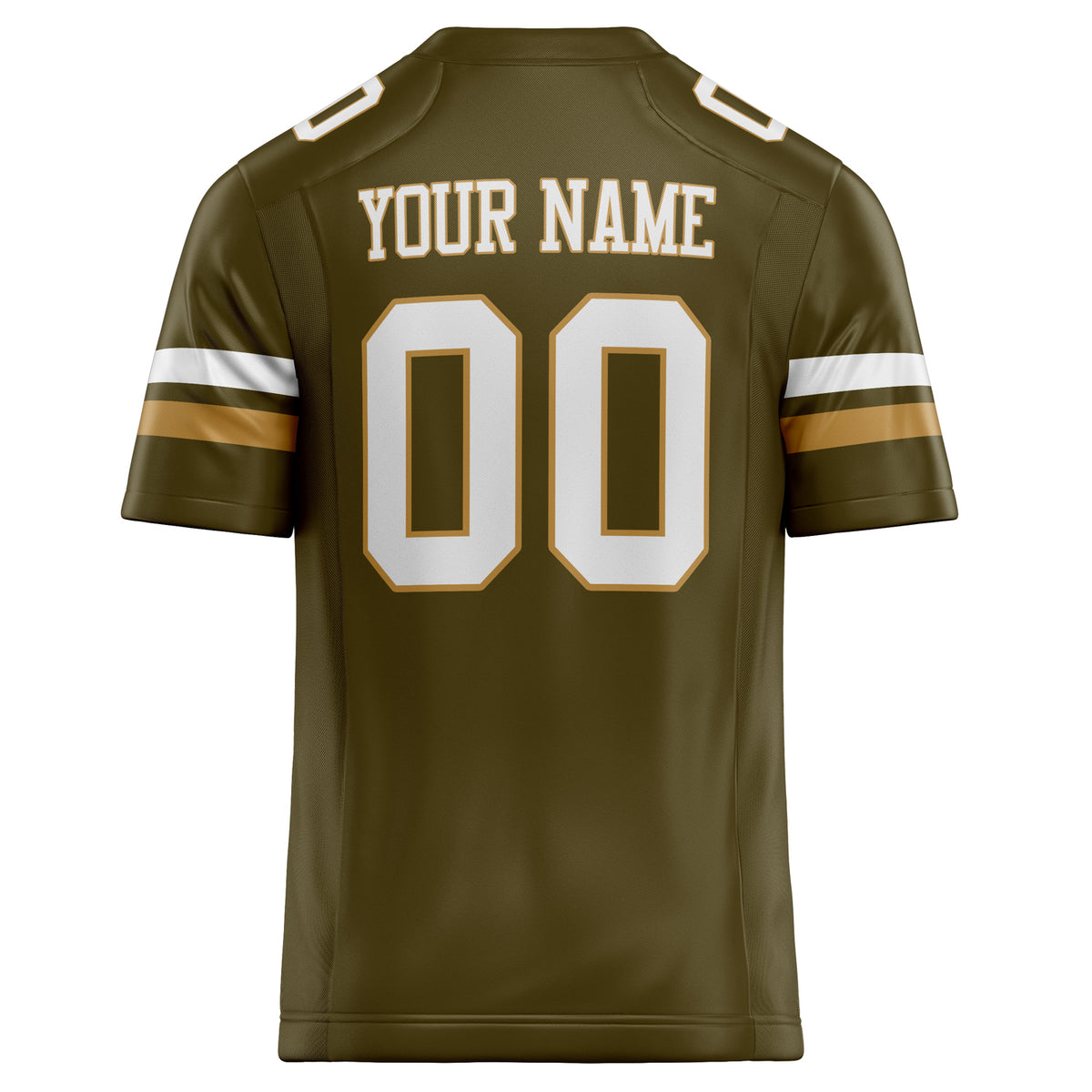 Custom Olive White Solid Colour Football Jersey