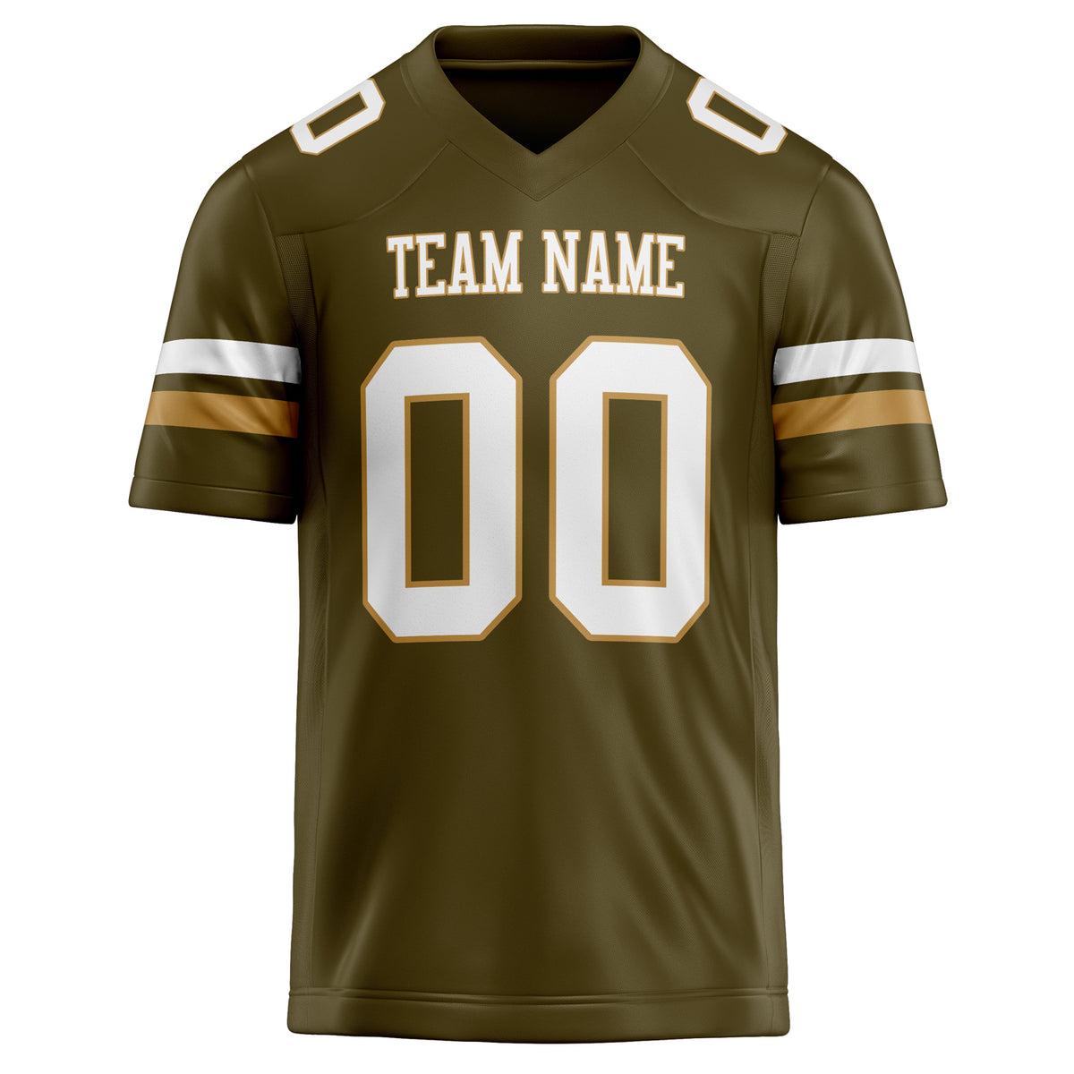 Custom Olive White Solid Colour Football Jersey