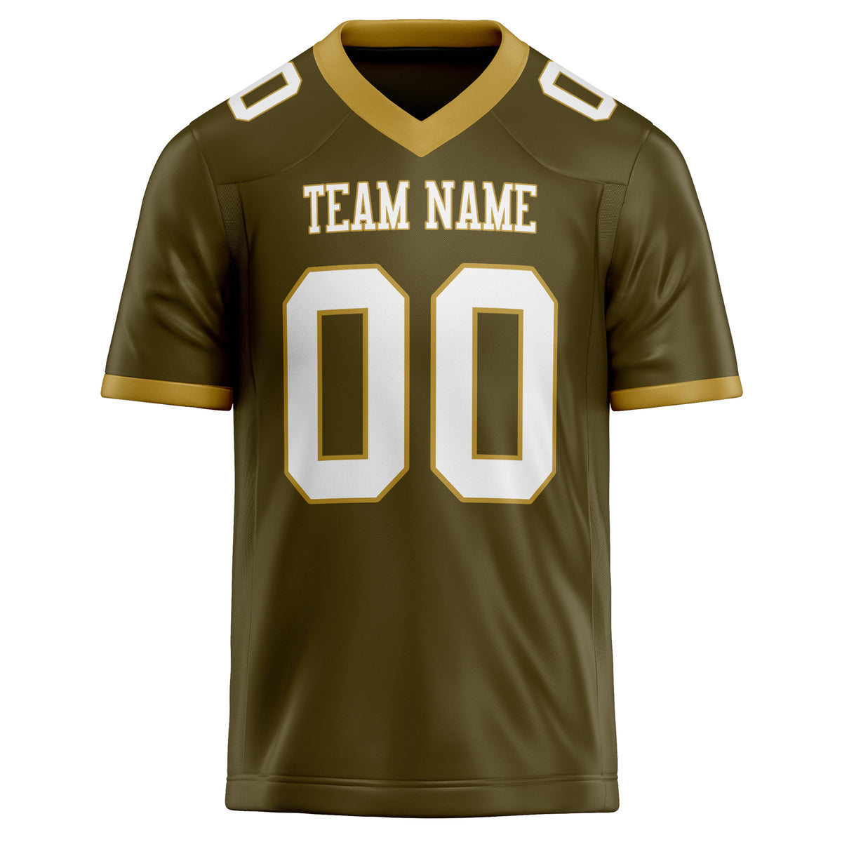 Custom Olive White Solid Colour Football Jersey