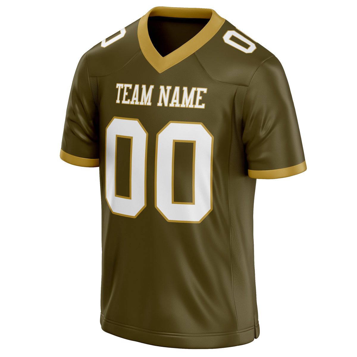 Custom Olive White Solid Colour Football Jersey