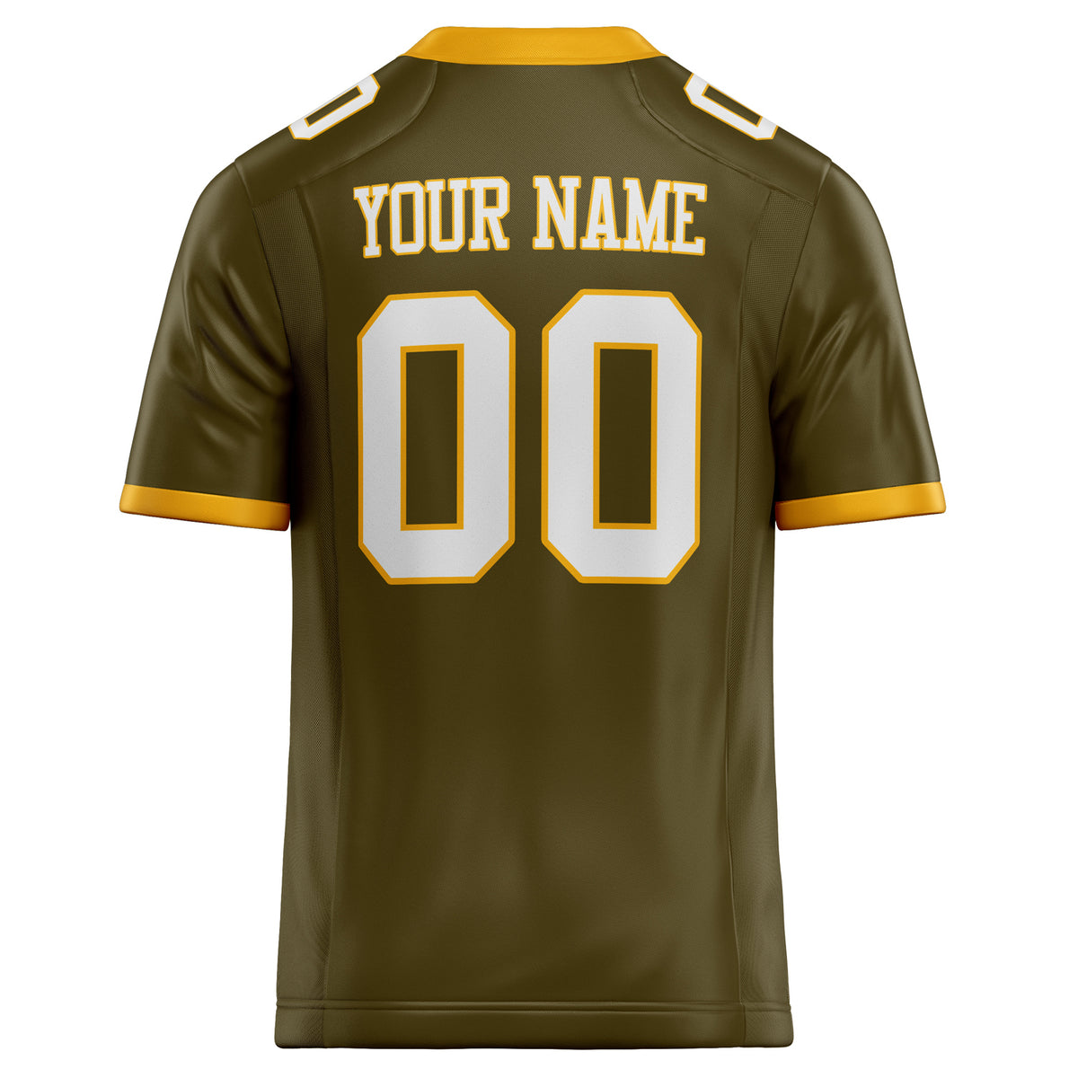 Custom Olive White Solid Colour Football Jersey